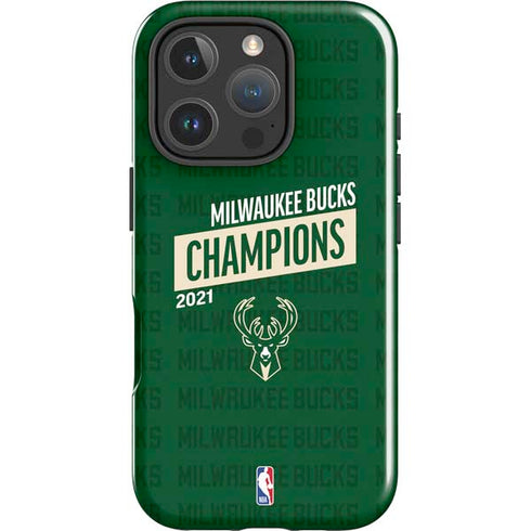 NBA Milwaukee Bucks 2021 Champions iPhone 16 Pro Impact Case